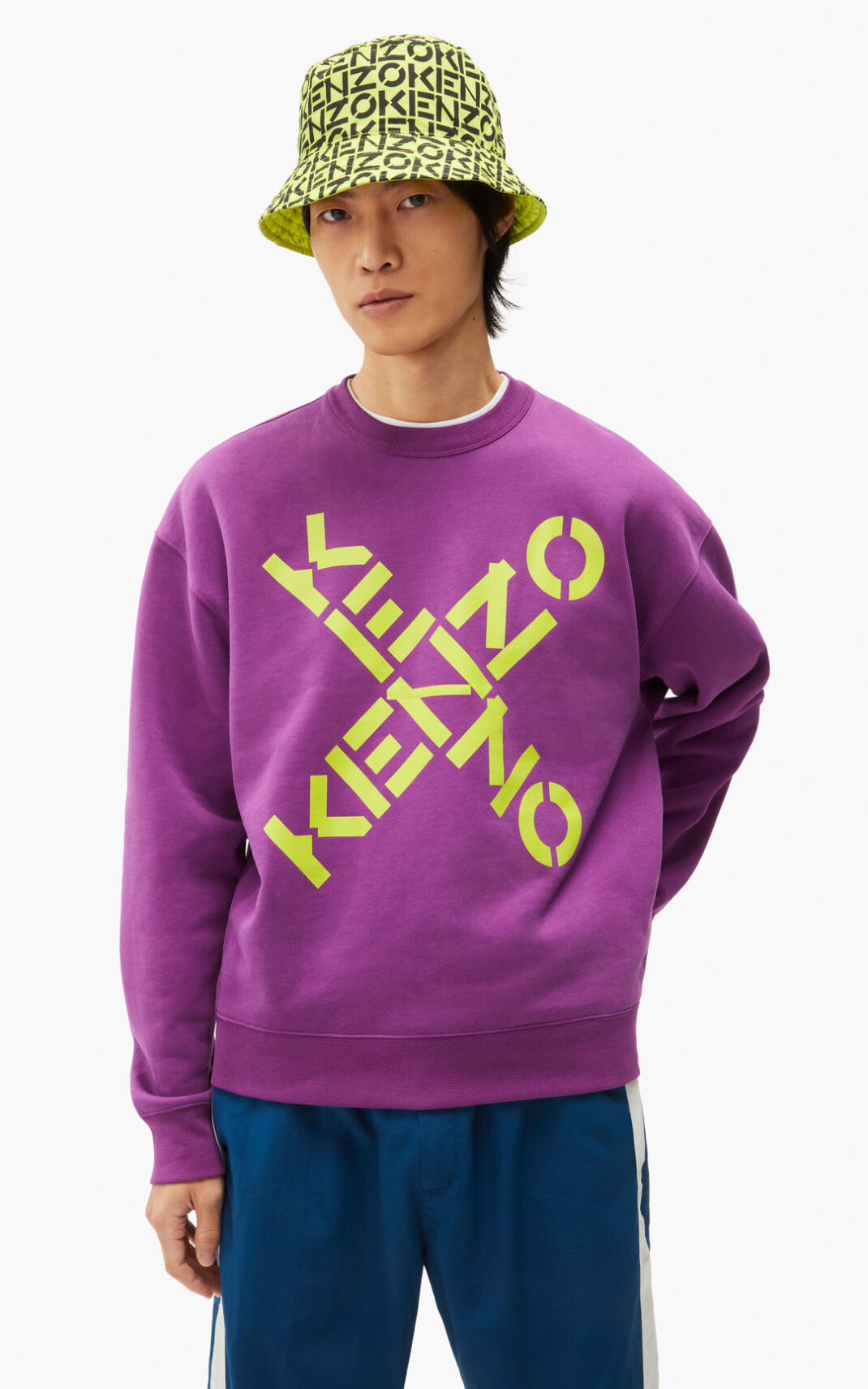 Sudadera Kenzo Sport Big X Hombre Moradas - SKU.1767138